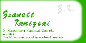 zsanett kanizsai business card